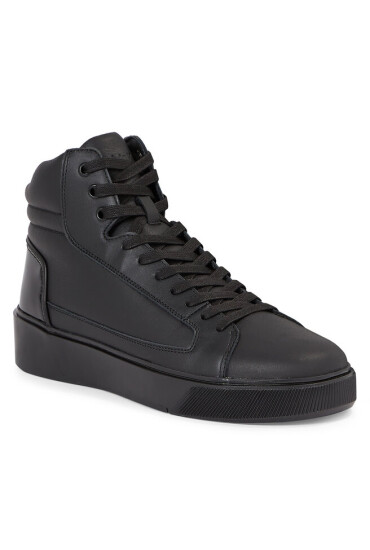 Calvin Klein Сникърси High Top Lace Up Inv Stitch HM0HM01164 Triple Black 0GJ - Mera.bg