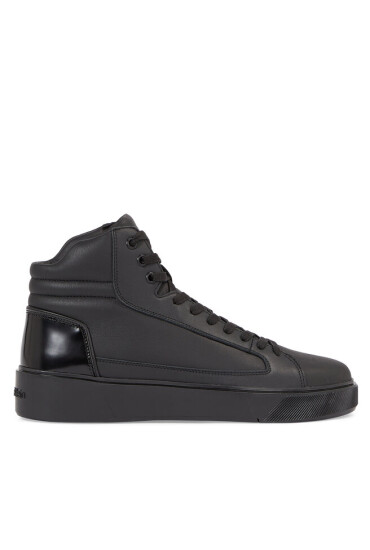 Calvin Klein Сникърси High Top Lace Up Inv Stitch HM0HM01164 Triple Black 0GJ - Mera.bg