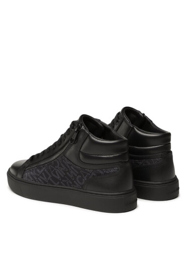 Calvin Klein Сникърси High Top Lace Up W/Zip Mono HM0HM01046 Outline Mono Black 0GK - Mera.bg