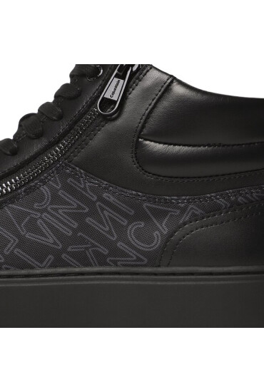 Calvin Klein Сникърси High Top Lace Up W/Zip Mono HM0HM01046 Outline Mono Black 0GK - Mera.bg