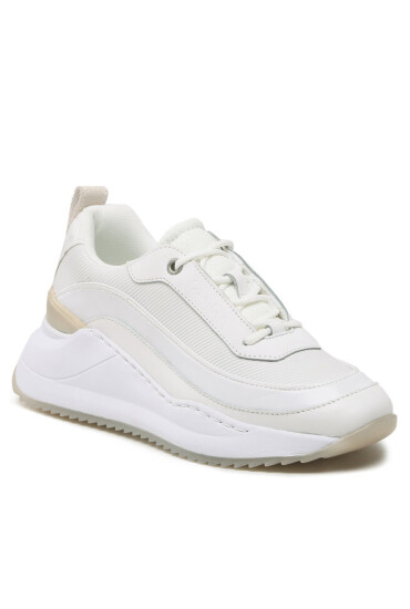 Calvin Klein Сникърси Interal Wedge Lace Up HW0HW01371 White/Feather Gray 0K9 - Mera.bg