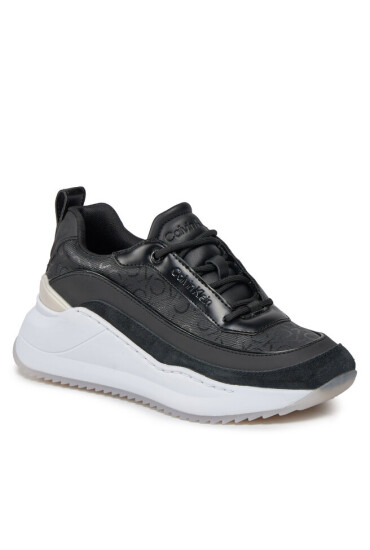 Calvin Klein Сникърси Intern Wedge Lace Up - Epi Mono HW0HW01663 Черен - Mera.bg