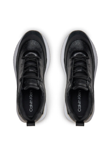 Calvin Klein Сникърси Intern Wedge Lace Up - Epi Mono HW0HW01663 Черен - Mera.bg