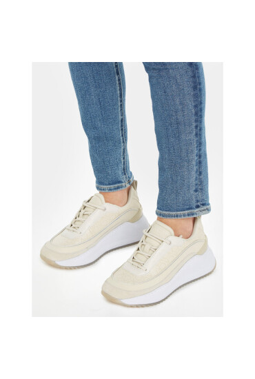 Calvin Klein Сникърси Intern Wedge Lace Up - Epi Mono HW0HW01663 Екрю - Mera.bg