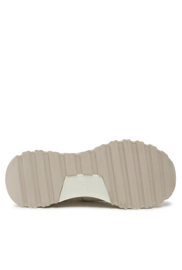 Calvin Klein Сникърси Knit Runner Slip On HW0HW01443 White/Dk Ecru 0LA - Mera.bg