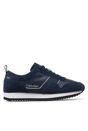 Calvin Klein Сникърси Low Top Lace Up Lth HM0HM00881 Calvin Navy DW4 - Mera.bg