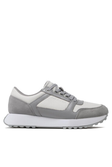Calvin Klein Сникърси Low Top Lace Up Lth HM0HM00925 Grey Fog/White 0IN - Mera.bg