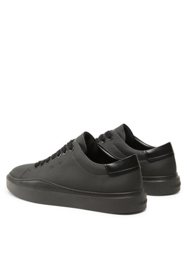 Calvin Klein Сникърси Low Top Lace Up Lth HM0HM01051 Triple Black 0GJ - Mera.bg