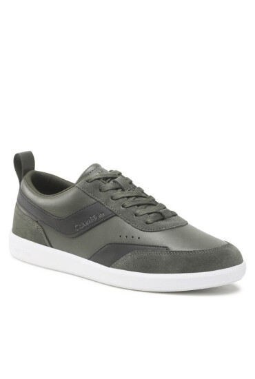 Calvin Klein Сникърси Low Top LAce Up Lth Mix HM0HM00851 Olive Mix 0H8 - Mera.bg