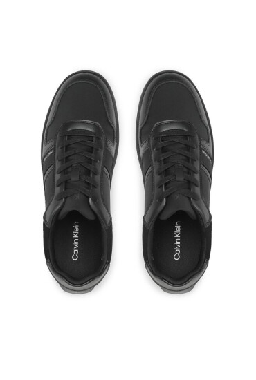 Calvin Klein Сникърси Low Top Lace Up Mix HM0HM00491 Triple Black 00U - Mera.bg