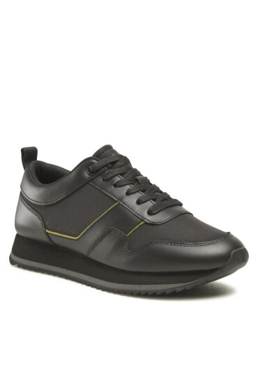 Calvin Klein Сникърси Low Top Lace Up Mix HM0HM00741 Black/Reptile Green 0GO - Mera.bg