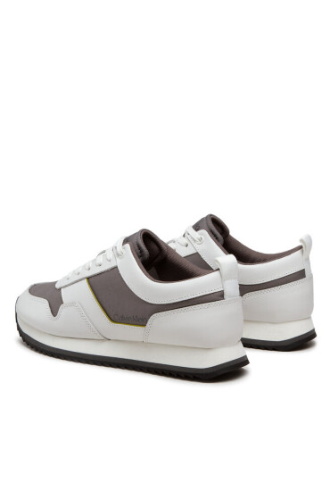 Calvin Klein Сникърси Low Top Lace Up Mix HM0HM00741 White/Grey Asphalt/Reptile Green 0K9 - Mera.bg