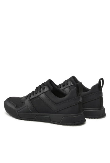 Calvin Klein Сникърси Low Top Lace Up Mix HM0HM00916 Triple Black 0GJ - Mera.bg