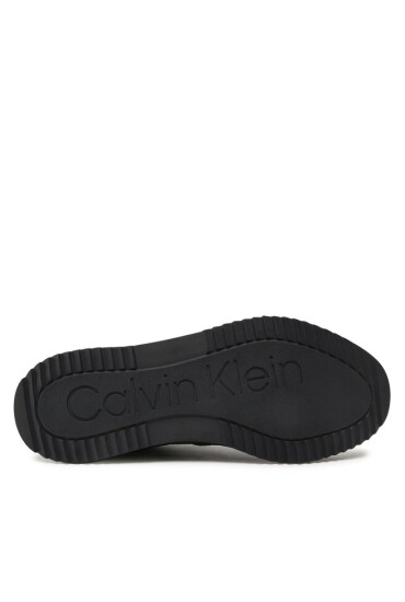 Calvin Klein Сникърси Low Top Lace Up Mix HM0HM00916 Triple Black 0GJ - Mera.bg