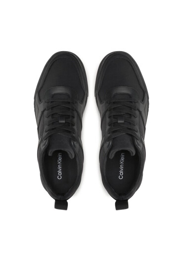 Calvin Klein Сникърси Low Top Lace Up Mix HM0HM00916 Triple Black 0GJ - Mera.bg