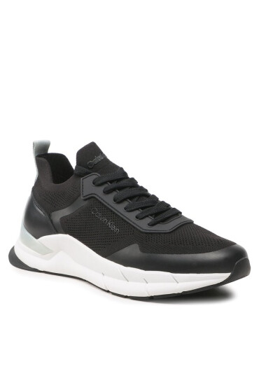 Calvin Klein Сникърси Low Top Lace Up Mix HM0HM00918 Black/Salt Bay 0GR - Mera.bg
