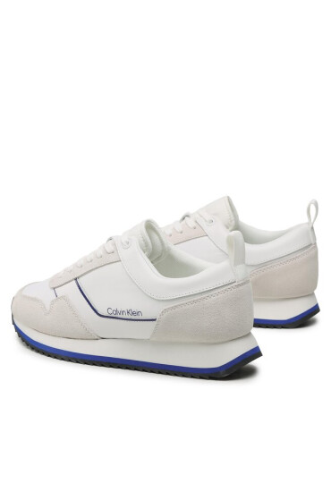 Calvin Klein Сникърси Low Top Lace Up Mix HM0HM00985 White/Ultra Blue 0K7 - Mera.bg