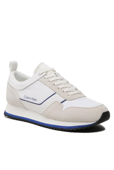 Calvin Klein Сникърси Low Top Lace Up Mix HM0HM00985 White/Urban Blue 0K7 - Mera.bg