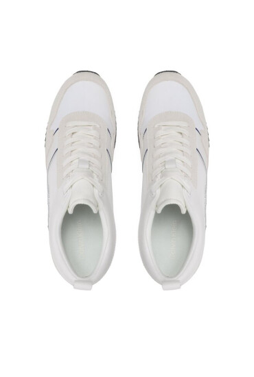 Calvin Klein Сникърси Low Top Lace Up Mix HM0HM00985 White/Urban Blue 0K7 - Mera.bg