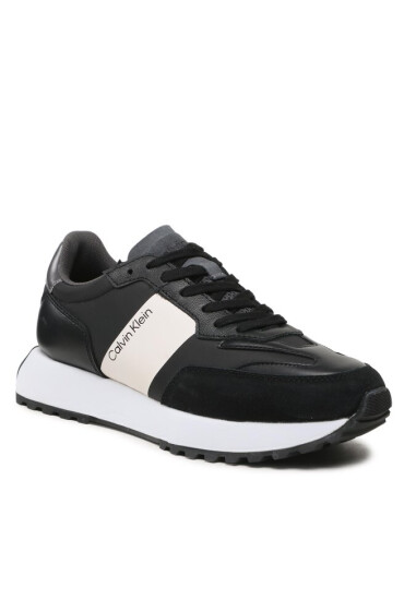 Calvin Klein Сникърси Low Top Lace Up Mix New HM0HM01238 Black/White 0GQ - Mera.bg