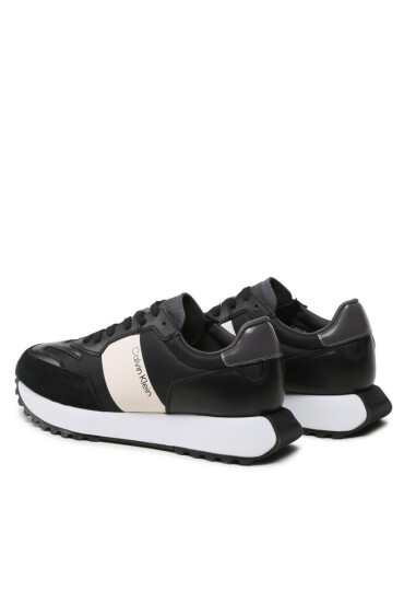 Calvin Klein Сникърси Low Top Lace Up Mix New HM0HM01238 Black/White 0GQ - Mera.bg