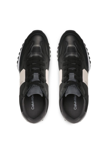 Calvin Klein Сникърси Low Top Lace Up Mix New HM0HM01238 Black/White 0GQ - Mera.bg