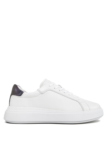 Calvin Klein Сникърси Low Top Lace Up Pet HM0HM01288 White/Petroleum 0K8 - Mera.bg