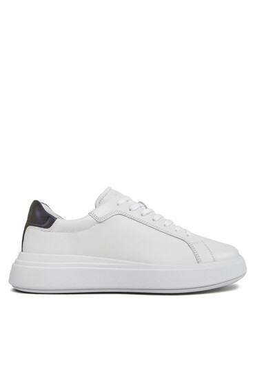 Calvin Klein Сникърси Low Top Lace Up Pet HM0HM01288 White/Petroleum 0K8 - Mera.bg