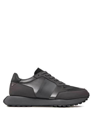 Calvin Klein Сникърси Low Top Lace Up Shine HM0HM01392 Magnet Metallic 0GO - Mera.bg