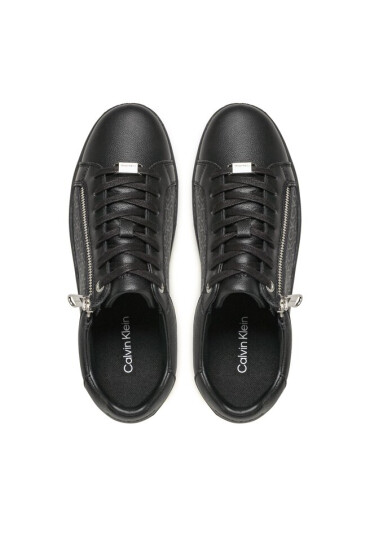 Calvin Klein Сникърси Low Top Lace Up W/Zip Mono HM0HM00876 Seasonal Mono Mix 0GK - Mera.bg