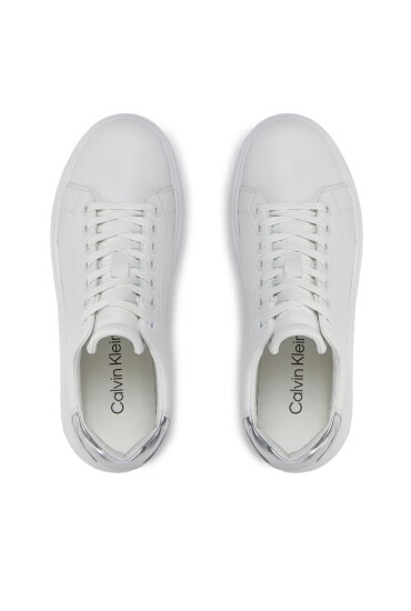 Calvin Klein Сникърси Raised Cupsole Lace Up Lth Bt HW0HW02005 Бял - Mera.bg