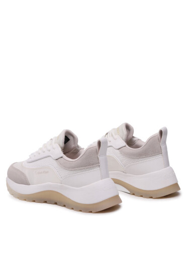 Calvin Klein Сникърси Runner Lace Up HW0HW01447 White/Dk Ecru 0LA - Mera.bg