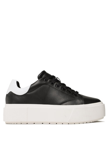 Calvin Klein Сникърси Squared Flatform Cupsole Lace Up HW0HW01775 Черен - Mera.bg