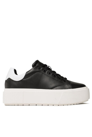 Calvin Klein Сникърси Squared Flatform Cupsole Lace Up HW0HW01775 Черен - Mera.bg