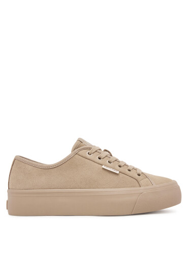 Calvin Klein Сникърси Vulc Flatf Lace Up Sue/Wl Ck YW0YW02000 Бежов - Mera.bg