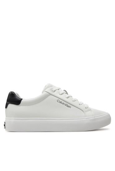 Calvin Klein Сникърси Vulcanized Lace Up Lth HW0HW02037 Бял - Mera.bg