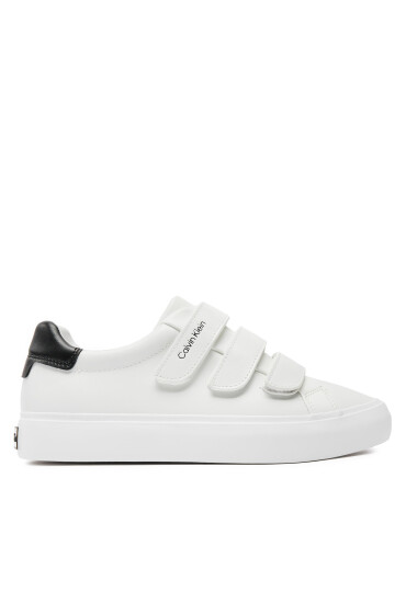Calvin Klein Сникърси Vulcanized Slip On Velcro Lth HW0HW01909 Бял - Mera.bg