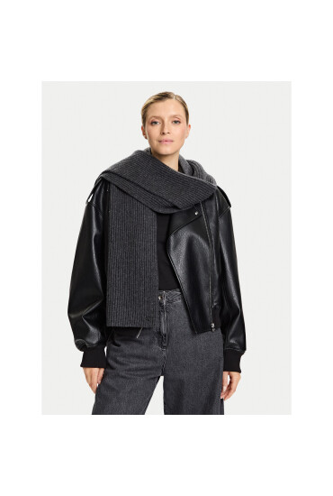 Calvin Klein Зимен шал Ck Metal Wool Rib Scarf LV04D8056G Сив - Mera.bg
