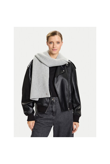 Calvin Klein Зимен шал Ck Metal Wool Rib Scarf LV04D8056G Сив - Mera.bg