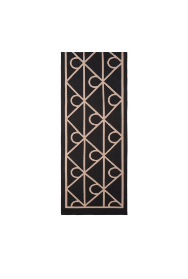 Calvin Klein Зимен шал Emblem Aop Jcq Fine Rib Scarf LV04D8051G Черен - Mera.bg