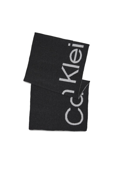 Calvin Klein Зимен шал Logo Reverso Tonal Scarf 40X180 K60K611117 Черен - Mera.bg