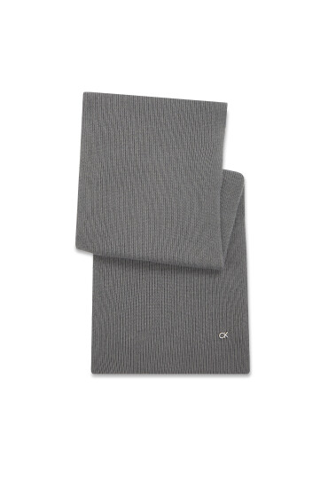 Calvin Klein Зимен шал Re-Lock Knit Scarf 30X180 K60K611128 Сив - Mera.bg