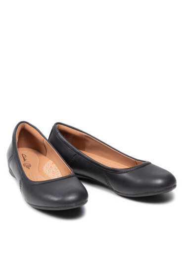 Clarks Балеринки Canebay Plain 261612824 Black Leather - Mera.bg