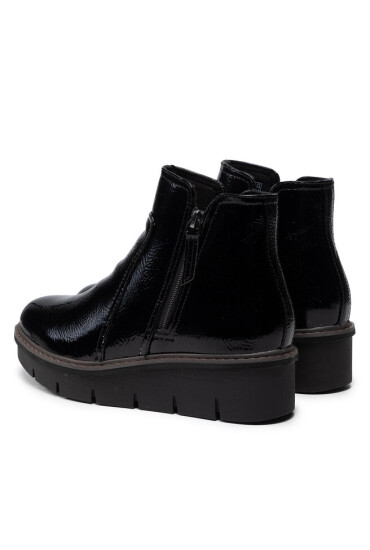 Clarks Боти Airabell Zip 261633094 Black Crinkle Patent - Mera.bg