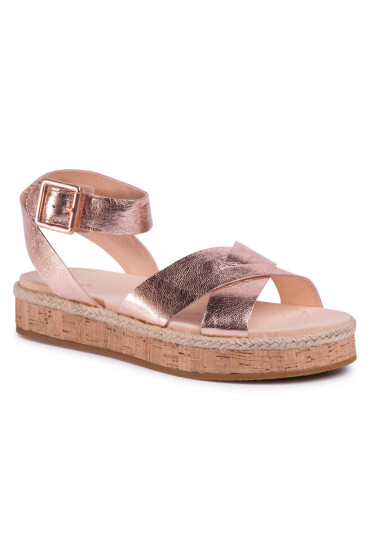 Clarks Еспадрили Botanic Poppy 261475224 Rose Gold Lea - Mera.bg