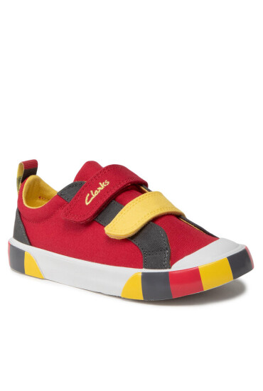 Clarks Кецове Foxing Lo K 261665707 S Red Combi - Mera.bg