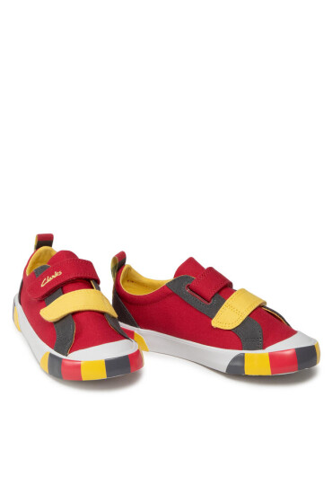Clarks Кецове Foxing Lo K 261665707 S Red Combi - Mera.bg
