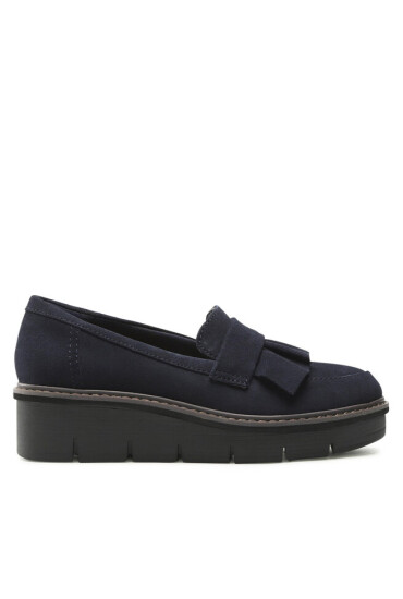 Clarks Обувки Airabell Slip 261633314 Navy Suede - Mera.bg