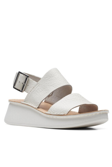 Clarks Сандали Velhill Strap Off White Lea - Mera.bg
