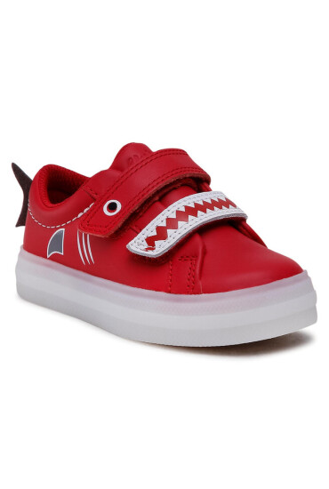 Clarks Сникърси Flarescalelo T 261580727 Red Leather - Mera.bg